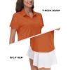 image:imageTACVASEN Womens VNeck Polo Shirts UPF 50 Short Sleeve Sun Protection Quick Dry Golf Polos Collared Shirt16dark Orange
