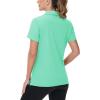 image:imageTACVASEN Womens VNeck Polo Shirts UPF 50 Short Sleeve Sun Protection Quick Dry Golf Polos Collared Shirt17mint Green