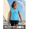 image:imageTACVASEN Womens VNeck T Shirts Short Sleeve UPF 50 Sun Protection Performance Quick Dry Athletic Workout Tee Tops04 Ice Blue