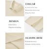 image:imageTACVASEN Mens Polo Shirts 2 Button Textured Knit Casual Short Sleeve Summer Vacation Shirts Lightweight Golf Polo T01 Beige White