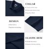 image:imageTACVASEN Mens Polo Shirts 2 Button Textured Knit Casual Short Sleeve Summer Vacation Shirts Lightweight Golf Polo T01 Navy