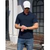 image:imageTACVASEN Mens Polo Shirts 2 Button Textured Knit Casual Short Sleeve Summer Vacation Shirts Lightweight Golf Polo TNavy