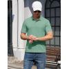 image:imageTACVASEN Mens Polo Shirts 2 Button Textured Knit Casual Short Sleeve Summer Vacation Shirts Lightweight Golf Polo TSage Green