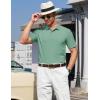 image:imageTACVASEN Mens Polo Shirts 2 Button Textured Knit Casual Short Sleeve Summer Vacation Shirts Lightweight Golf Polo TSage Green