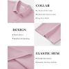 image:imageTACVASEN Mens Polo Shirts 2 Button Textured Knit Casual Short Sleeve Summer Vacation Shirts Lightweight Golf Polo TSakura Pink