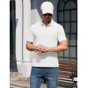 image:imageTACVASEN Mens Polo Shirts 2 Button Textured Knit Casual Short Sleeve Summer Vacation Shirts Lightweight Golf Polo TWhite