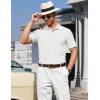 image:imageTACVASEN Mens Polo Shirts 2 Button Textured Knit Casual Short Sleeve Summer Vacation Shirts Lightweight Golf Polo TWhite