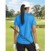 image:imageTACVASEN Womens Polo Shirts Short Sleeve Golf Tops UPF 50 Collared V Neck Tennis ShirtAzure