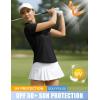image:imageTACVASEN Womens Polo Shirts Short Sleeve Golf Tops UPF 50 Collared V Neck Tennis ShirtBlack
