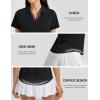 image:imageTACVASEN Womens Polo Shirts Short Sleeve Golf Tops UPF 50 Collared V Neck Tennis ShirtBlack