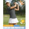 image:imageTACVASEN Womens Polo Shirts Short Sleeve Golf Tops UPF 50 Collared V Neck Tennis ShirtD Grey
