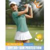 image:imageTACVASEN Womens Polo Shirts Short Sleeve Golf Tops UPF 50 Collared V Neck Tennis ShirtGray Green