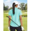 image:imageTACVASEN Womens Polo Shirts Short Sleeve Golf Tops UPF 50 Collared V Neck Tennis ShirtLake Blue