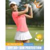 image:imageTACVASEN Womens Polo Shirts Short Sleeve Golf Tops UPF 50 Collared V Neck Tennis ShirtPink