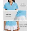 image:imageTACVASEN Womens Polo Shirts Short Sleeve Golf Tops UPF 50 Collared V Neck Tennis ShirtSky Blue