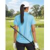 image:imageTACVASEN Womens Polo Shirts Short Sleeve Golf Tops UPF 50 Collared V Neck Tennis ShirtSky Blue