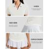 image:imageTACVASEN Womens Polo Shirts Short Sleeve Golf Tops UPF 50 Collared V Neck Tennis ShirtWhite