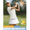 image:imageTACVASEN Womens Polo Shirts Short Sleeve Golf Tops UPF 50 Collared V Neck Tennis ShirtWhite