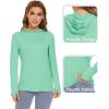 image:imageTACVASEN Hiking Shirts Women Quick Dry Long Sleeve Shirts Sun Protection Hoodies Shirts Running Shirts Fishing Shirts Athletic Shirts Mint Green