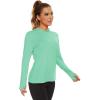 image:imageTACVASEN Hiking Shirts Women Quick Dry Long Sleeve Shirts Sun Protection Hoodies Shirts Running Shirts Fishing Shirts Athletic Shirts Mint Green