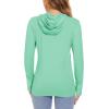image:imageTACVASEN Hiking Shirts Women Quick Dry Long Sleeve Shirts Sun Protection Hoodies Shirts Running Shirts Fishing Shirts Athletic Shirts Mint Green