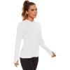 image:imageTACVASEN Hiking Shirts Women Quick Dry Long Sleeve Shirts Sun Protection Hoodies Shirts Running Shirts Fishing Shirts Athletic Shirts White