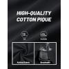 image:imageTACVASEN Mens Polo Shirts V Neck Short Sleeve Knitted Golf T Shirts Collared Summer Vacation Tops Johnny Collar PoloBlack