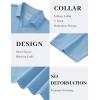 image:imageTACVASEN Mens Polo Shirts V Neck Short Sleeve Knitted Golf T Shirts Collared Summer Vacation Tops Johnny Collar PoloIceblue