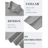image:imageTACVASEN Mens Polo Shirts V Neck Short Sleeve Knitted Golf T Shirts Collared Summer Vacation Tops Johnny Collar PoloLightgrey