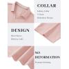 image:imageTACVASEN Mens Polo Shirts V Neck Short Sleeve Knitted Golf T Shirts Collared Summer Vacation Tops Johnny Collar PoloLightpink