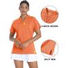 image:imageTACVASEN Sun Protection Polo Shirts for Women Performance UPF 50 Golf Short Sleeve Outdoor Tennis Sports Tee Shirts Orange
