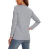 image:imageTACVASEN UV Shirts for Women Sun Protection Shirts SPF 50 Shirts Long Sleeve Shirts Fishing Shirts Crew Neck Shirts Hiking Shirts UPF 50 Shirts Active Shirts Light Grey