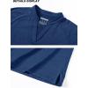 image:imageTACVASEN V Neck Polo Shirts for Women Short Sleeve Sun Protection Gym Yoga Top Shirts Lightweight Collarless Tennis T ShirtsDark Blue
