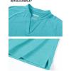 image:imageTACVASEN V Neck Polo Shirts for Women Short Sleeve Sun Protection Gym Yoga Top Shirts Lightweight Collarless Tennis T ShirtsLight Green