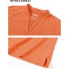 image:imageTACVASEN V Neck Polo Shirts for Women Short Sleeve Sun Protection Gym Yoga Top Shirts Lightweight Collarless Tennis T ShirtsOrange