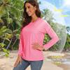image:imageTACVASEN Women Gym Shirts UV Protection Shirts Workout Shirts Running Shirts Quick Dry Shirts Yoga Shirts Summer Shirts Sun Shirts Tennis Tee Shirts Rose Red