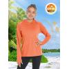 image:imageTACVASEN Women Hoodies Sun Shirts UV Protection Hiking Shirt Soft Lightweight Long Sleeve Shirts with Thumb Holes Orange
