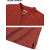 image:imageTACVASEN Women SPF Polo Shirts Short Sleeve UPF 50 Golf Collarless Sun Shirts Tennis Running Yoga Shirts Lightweight Dark Orange