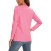 image:imageTACVASEN Womens Gym Shirts Long Sleeve Shirts Sun Protection Shirts Fishing Shirts Water Shirts Golf Shirts SPF Shirts Sun Shirts Travel Tee Shirts Rose Red