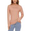 image:imageTACVASEN Womens Hoodies Sun Protection Fishing Shirts Long Sleeve Shirts Running Shirts Yoga Shirts Casual Shirts Hood Shirts Tennis Shirts Apricot