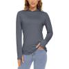 image:imageTACVASEN Womens Hoodies Sun Protection Fishing Shirts Long Sleeve Shirts Running Shirts Yoga Shirts Casual Shirts Hood Shirts Tennis Shirts Dark Gray