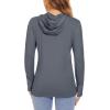 image:imageTACVASEN Womens Hoodies Sun Protection Fishing Shirts Long Sleeve Shirts Running Shirts Yoga Shirts Casual Shirts Hood Shirts Tennis Shirts Dark Gray