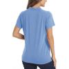 image:imageTACVASEN Womens Polo Shirts Short Sleeve Golf Lightweight Sun Protection Athletic Running Collarless T Shirts Stretch