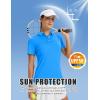 image:imageTACVASEN Womens Polo Shirts Short Sleeve Golf Shirt Quick Dry UPF 50 Sun Protection Lightweight Tennis Shirts 3 ButtonsAzure