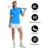 image:imageTACVASEN Womens Polo Shirts Short Sleeve Golf Shirt Quick Dry UPF 50 Sun Protection Lightweight Tennis Shirts 3 ButtonsAzure