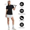 image:imageTACVASEN Womens Polo Shirts Short Sleeve Golf Shirt Quick Dry UPF 50 Sun Protection Lightweight Tennis Shirts 3 ButtonsBlack
