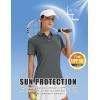 image:imageTACVASEN Womens Polo Shirts Short Sleeve Golf Shirt Quick Dry UPF 50 Sun Protection Lightweight Tennis Shirts 3 ButtonsDark Grey