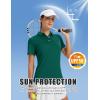 image:imageTACVASEN Womens Polo Shirts Short Sleeve Golf Shirt Quick Dry UPF 50 Sun Protection Lightweight Tennis Shirts 3 ButtonsE Green