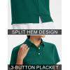 image:imageTACVASEN Womens Polo Shirts Short Sleeve Golf Shirt Quick Dry UPF 50 Sun Protection Lightweight Tennis Shirts 3 ButtonsE Green