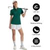 image:imageTACVASEN Womens Polo Shirts Short Sleeve Golf Shirt Quick Dry UPF 50 Sun Protection Lightweight Tennis Shirts 3 ButtonsE Green